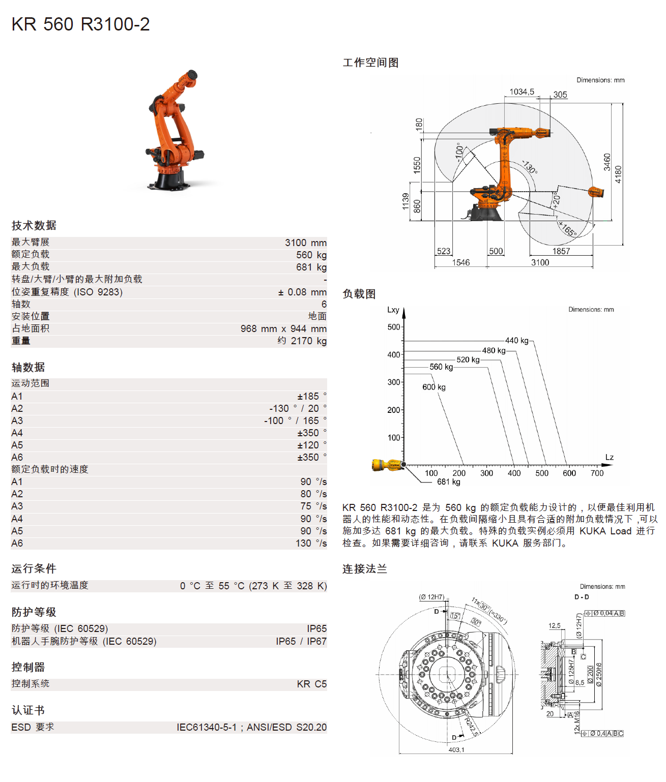 库卡机器人KR560 R3100-2产品样册